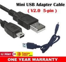 2X Mini USB 5Pin Male to Type-A M/M Cable Cord For Data Sync Power Supply Charge picture