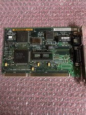 Vintage Intel 8/16 ISA LAN Adapter 10Mbps Ethernet Card 82586 BNC AUI Tested @3M picture