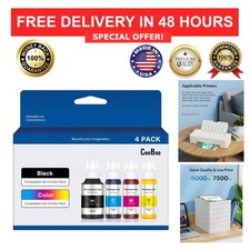 Epson 502 Compatible Ink Refill Bottles Black Cyan Magenta Yellow 4 Pack picture