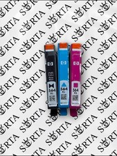 Lot Of 3 Sealed NOS Genuine HP 564XL High-Yield Ink Cartridge Cyan Magenta Black picture