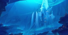 Landscape sy37 art fantasy ruins underwater castle sea Custom Gaming Mat Desk picture