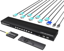 KAGO 8 Port VGA KVM Switch with 8 Cables picture