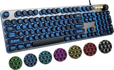 Large Print Backlit Keyboard with 7-Color Backlit, Wired USB Lighted Computer Ke picture