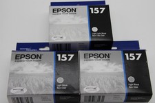 3-Pack Genuine Epson 157 Ink Cartridges R3000 - Light Black, Light Light Black picture