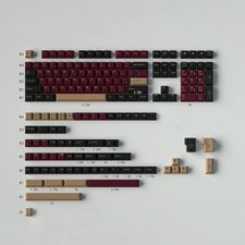 173 Keys Double Shot Keycaps Cherry Profile Red Samurai  picture