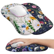 Cute Flower Mouse Pad with Wrist Support Ergonomic Memory Foam Non Slip Desk Mat picture