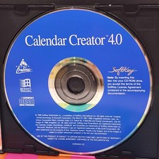 VTG 1996 SoftKey Multimedia Calendar Creator 4.0 CD-ROM Windows 95 3.1 picture