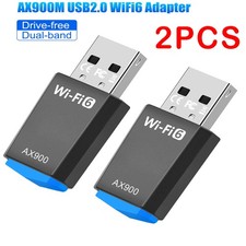 2PCS USB WiFi 6 Adapter Wireless Network For PC/Desktop 900Mbps Dual Band 2.4GHZ picture
