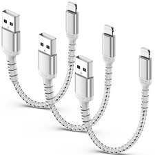 6 Inch iPhone Charging Cable, 3 Pack Braided Short iPhone Charger Cord [MFi picture