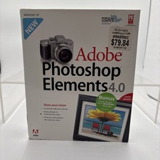 New Adobe Photoshop Elements 4.0 PC In Box Sealed Book Photo Editing Software picture
