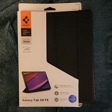Spigen Core Armor Pro Case for Galaxy Tab S9 FE Black Vegan Faux Leather picture