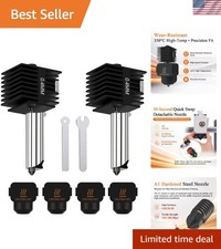 2-Pack 0.4mm Hardened Steel Nozzle Kit for Bambu Lab Hotends – Precision & Du... picture