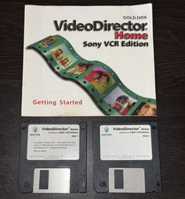 Gold Disk VideoDirector Home Sony VCR Edition 1996 2 Floppy Disks Manual RARE picture