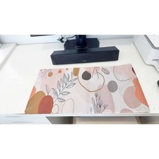 Aesthetic Boho Plant & Geometric Large Mouse Pad 23.6