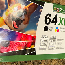 HP 64XL Genuine Original Inkjet Ink Cartridges 2-Pack Black & Tri-Color picture