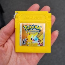 Pokémon Yellow GameBoy Cartridge Pikachu Keychain Souvenir Mockup picture