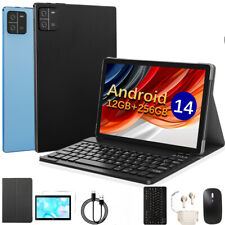 2024 NEW Pab 6 WiFi 10.1 Inch Tablet Android 14 12GB+256GB 8000mAh W/ Keyboard picture