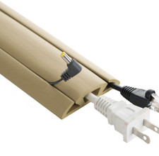 UT Wire 3-Channel Cord Protector & Concealer for Floor - 5FT - Beige picture
