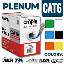 Cat6 Ethernet Cable 1000ft CMP Plenum 23AWG UTP 550MHz Bulk Network Cable picture