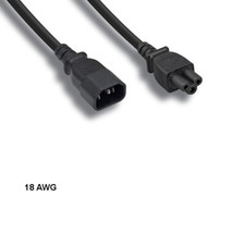 LOT 10pcs 6ft 18 AWG 3 Prong Power Cable IEC-60320 C14 to C5 10A/300V SJT Black picture