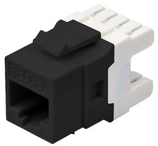 Belden AX101321 KeyConnect 10GX CAT6+ BLACK RJ45 Jack, (Pack Of 10) picture