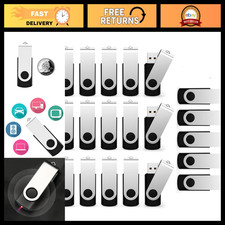 32GB USB Flash Drive 20 Pack - Bulk Swivel Thumb Drives, Memory Stick Jump Drive picture