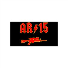 AR/15 Rifle Firearm Gun Weapon AC/DC Parody AR15 AR-15 Bumper Stickers picture