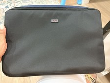 Tumi Laptop Sleeve Black With Navy Zipper ,  Lightweight 15”x 9 1/2” X 2” picture