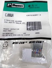 NEW Panduit CJ88WH Mini-Com CAT3 8 Wire Module UTP8 Jack WHITE RJ45 picture