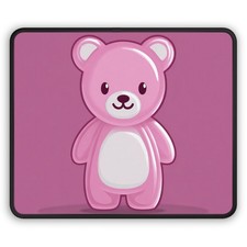 Pink Teddy Bear Gaming Mouse Pad | Cute Kawaii Plush Design picture