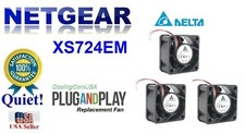 Pack of 3x new Quiet Fans for NETGEAR XS724EM Gigabit Smart Switch (24dBA Noise) picture