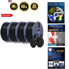 PLA+2.0 3D Printer Filament Bundle, 4KG Upgrade PLA+ Filament 1.75mm, Tougher... picture