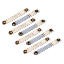 8 Pcs Leather Cable Straps Cord Organizer Golden Management picture