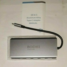 BODHI THEORY 13 IN 1 ALUMINUM ALLOY TYPE C ADAPTER 9828T PC/TABLET/MOBILE PHONE  picture