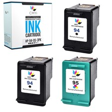 3 PK Ink Cartridges for HP 94 95 Replacement Black Tri-Color Combo fits Deskjet picture