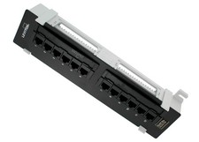 Cat 5e Flat 12-Port Patch Block, 5G596-U89, Black picture