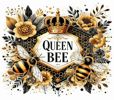 QUEEN BEE CROWN HIVE HONEY COMB FLORAL COMPUTER MOUSE PAD  9.25 x 7.75 picture