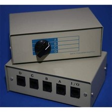 RJ45 ABCD 4 Way Switch Box Rotary Manual picture