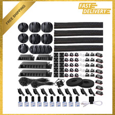 311 Pieces Cable Management Organizer Kit Self Adhesive Cable Sleeves Zip Ties picture