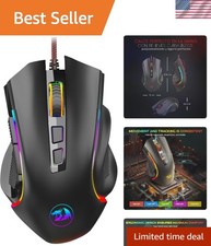 M602 Gaming Mouse, Ergonomic RGB Gaming Mouse Wired with 7200 Adjustable DPI,... picture