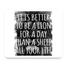 Better to Be A Lion For a Day Than A Sheep Wild Cat Face Mouse Pad 9.25x7.75 picture