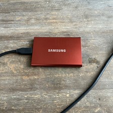 Samsung Portable SSD T7 1TB MU-PC1T0R SSD Used Tested Red picture
