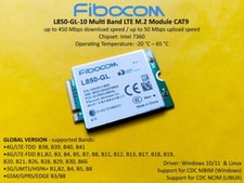4G LTE Modem Fibocom L850-GL CAT9 450Mbps NGFF M.2 Windows Linux Intel XMM7360 picture