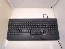 Logitech K800 Rechargeable Wireless Keyboard For Repair/Parts Blinking Red READ picture