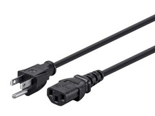 Monoprice 6ft 14AWG Power Cord Cable w/ 3 Conductor PC 6 Feet, Black picture