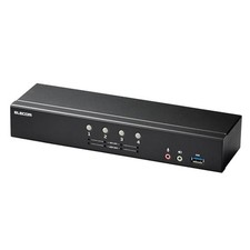 ELECOM PC Switcher KVM Switch DisplayPort TM 4 Ports Switching 4 PCs 4K60Hz with picture