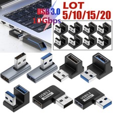 90 Degree Left Right Angled USB 3.0 A Male To Female Adapter Connector For PC US picture