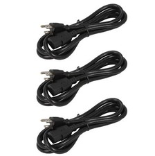 3 pack 5 ft Computer AC Power Cable 16 AWG foot Cord PSU Supply 3 prong picture