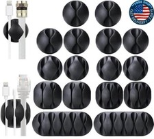 Clips para cables, paquete de 16 soportes para cables autoadhesivos negros cable picture