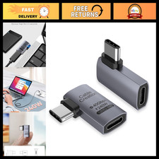 USB C Right Angle Adapter 2-Pack, 90 Degree USB-C Connector for Space-Saving Use picture